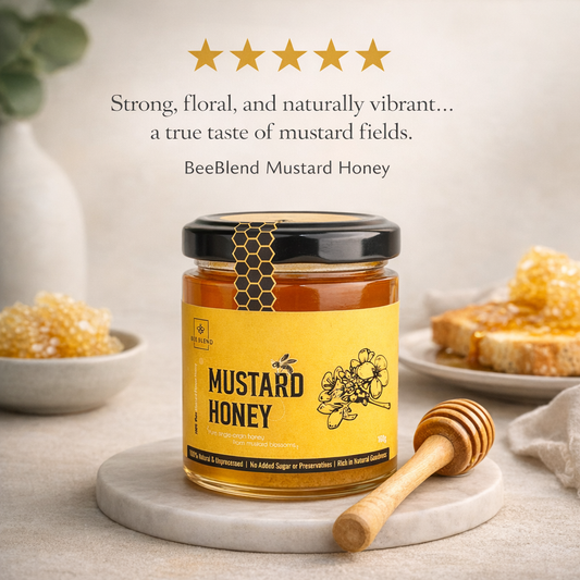 Yellow Mustard Flower Honey | Bold & Bright