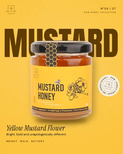 Mustard Flower Raw Honey, On the cheese board